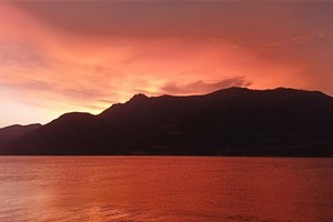 Stunning sunset in Bellano, Lake Como
